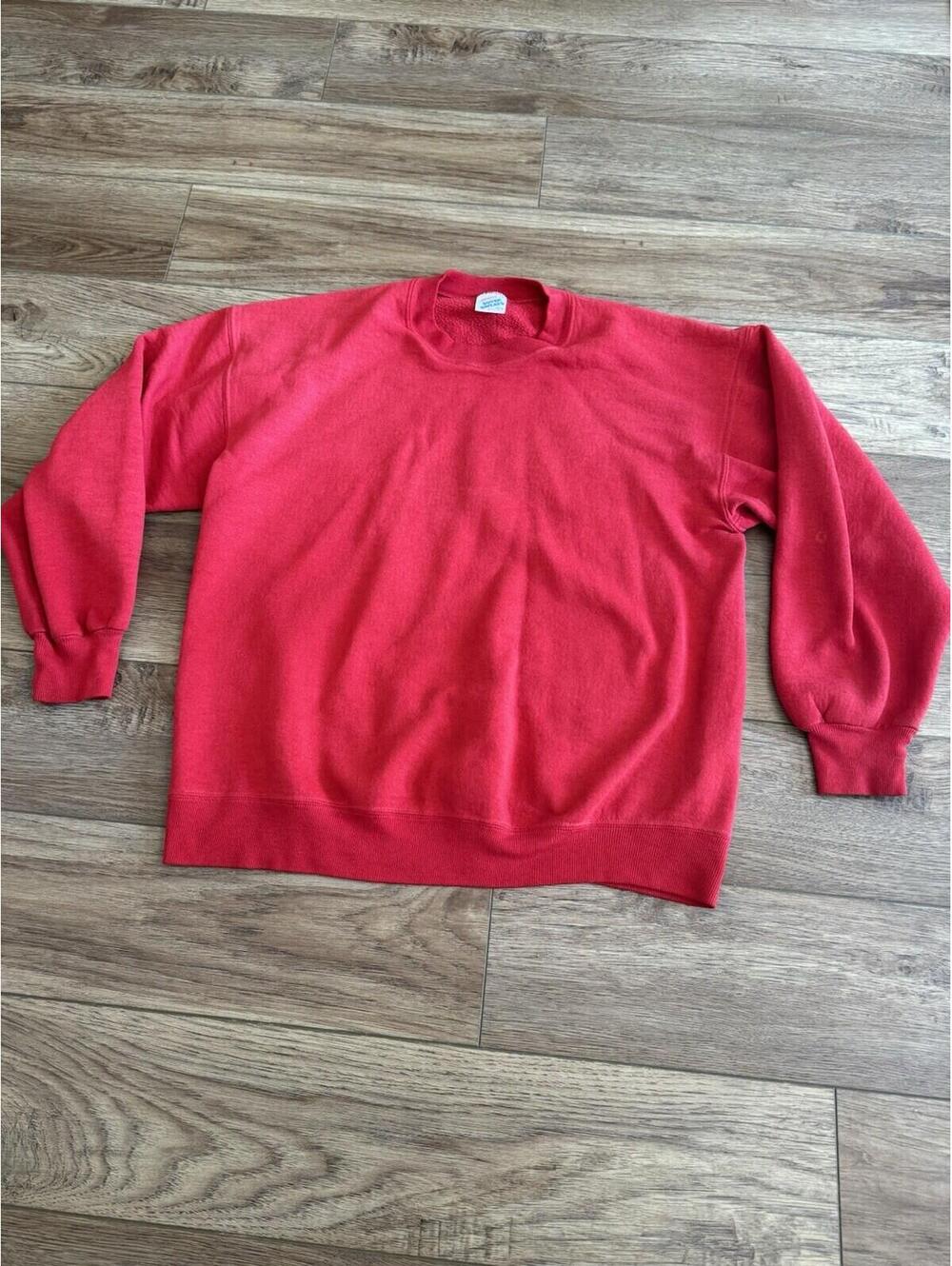 Vintage 80s 90s Jerzees Super Sweats Red Crewneck Sweater